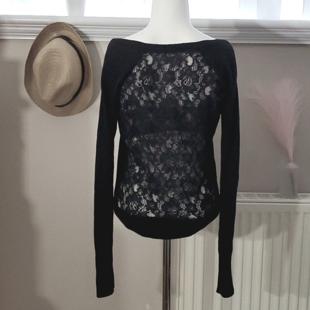Vintage Garage Scoop Neck Lace Cardigan